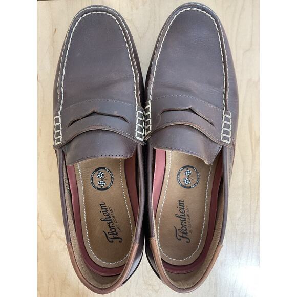 Florsheim Motor Moc‎ Toe Penny Driver Men\'s Driving 100% Leather Loafer Size 9.5